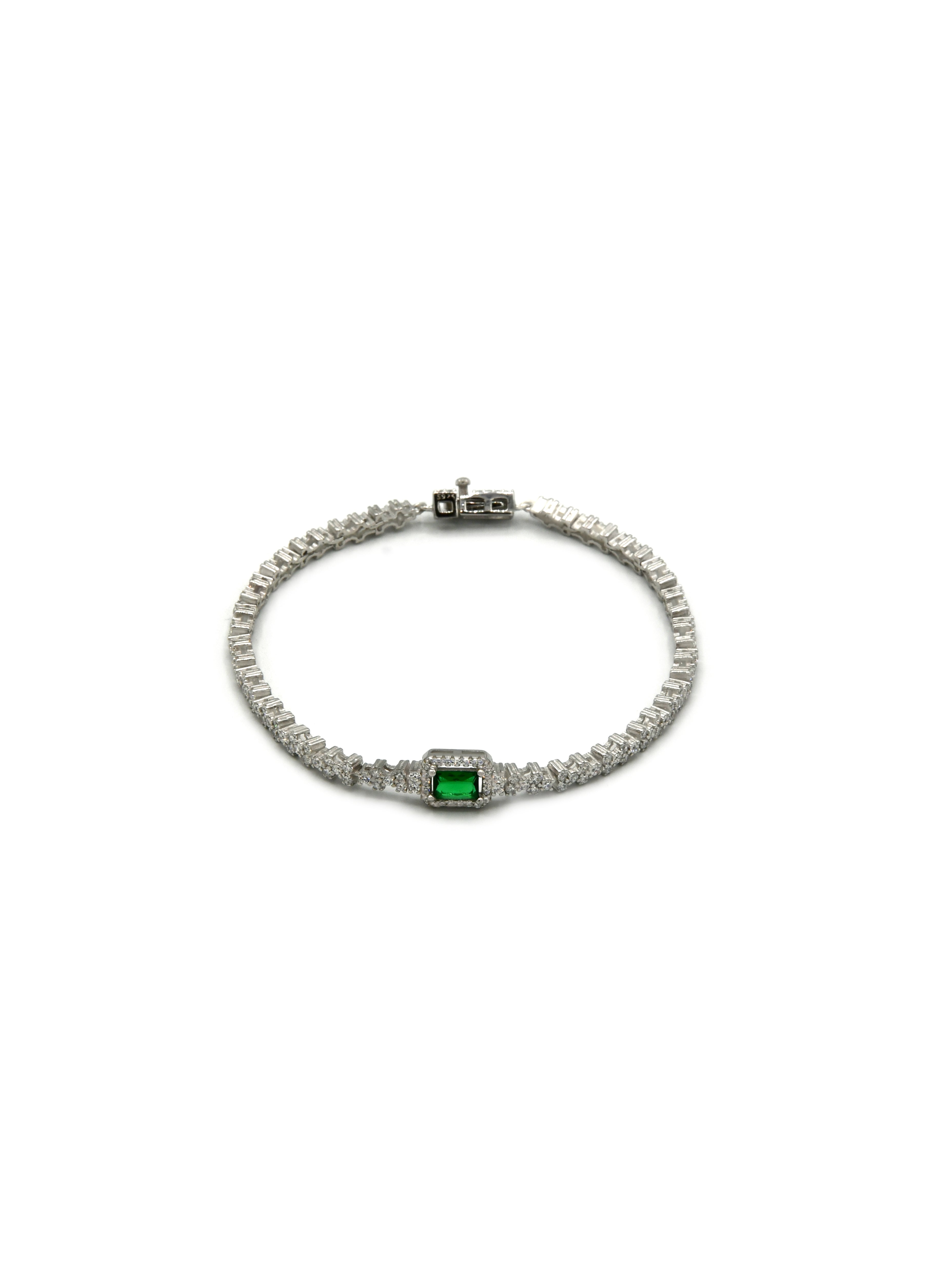 Sterling Silver CZ Necklace Set - Roop Darshan