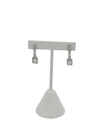 Sterling Silver CZ Necklace Set - Roop Darshan