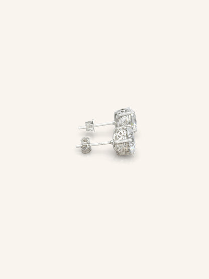 Sterling Silver Filigree CZ Stud Earring
