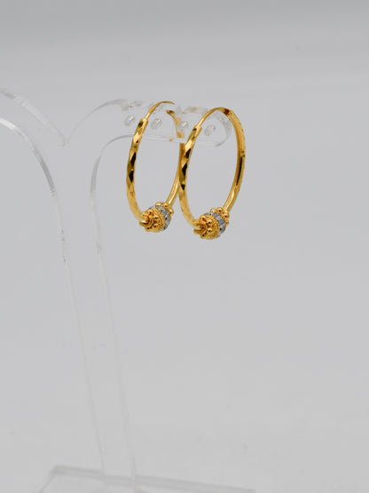 22Ct Gold Two Tone Ball Bali - Roop Darshan