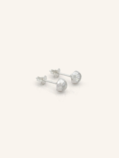 Sterling Silver CZ Bezel Studs