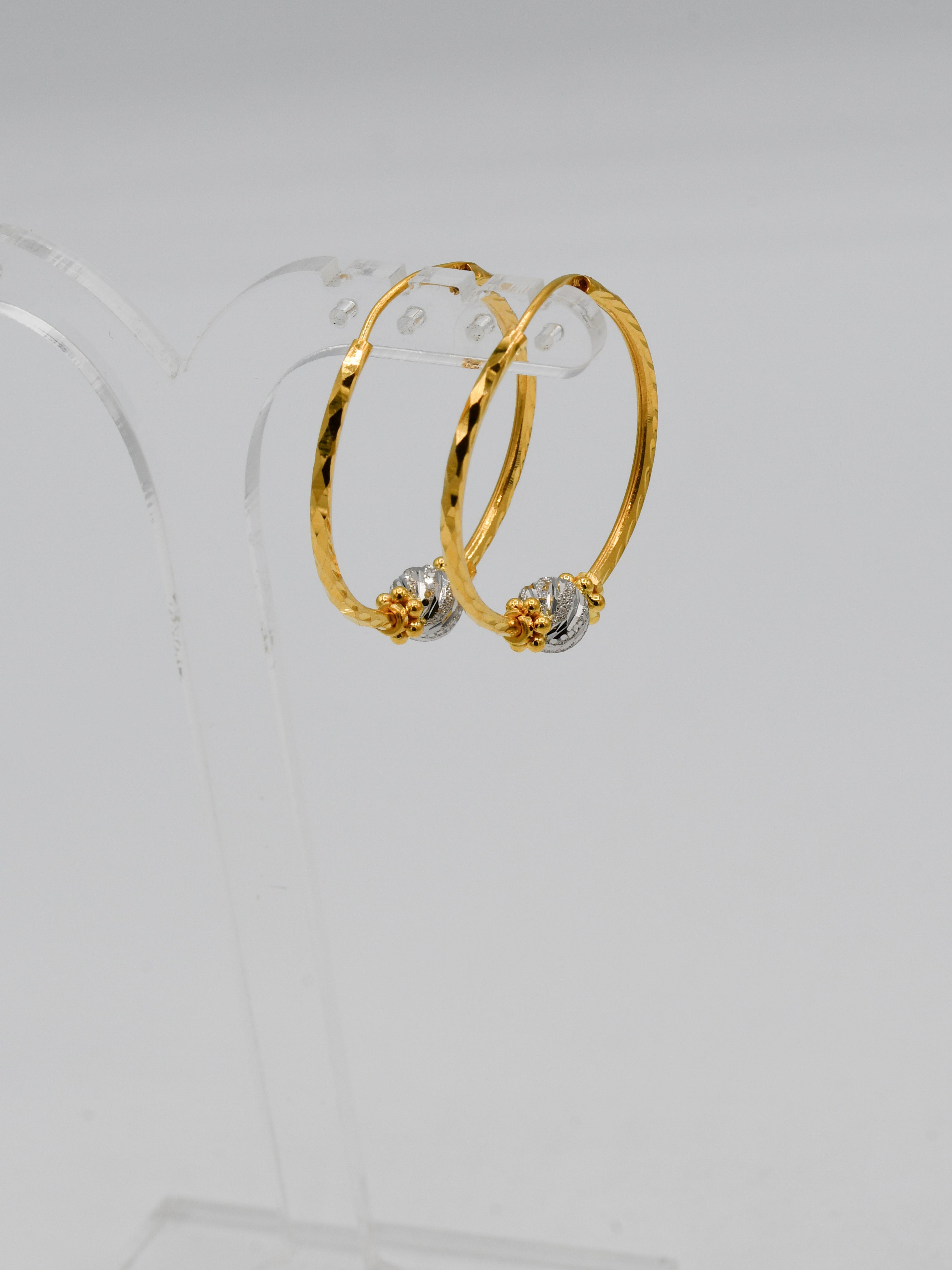 22Ct Gold Two Tone Ball Bali - Roop Darshan