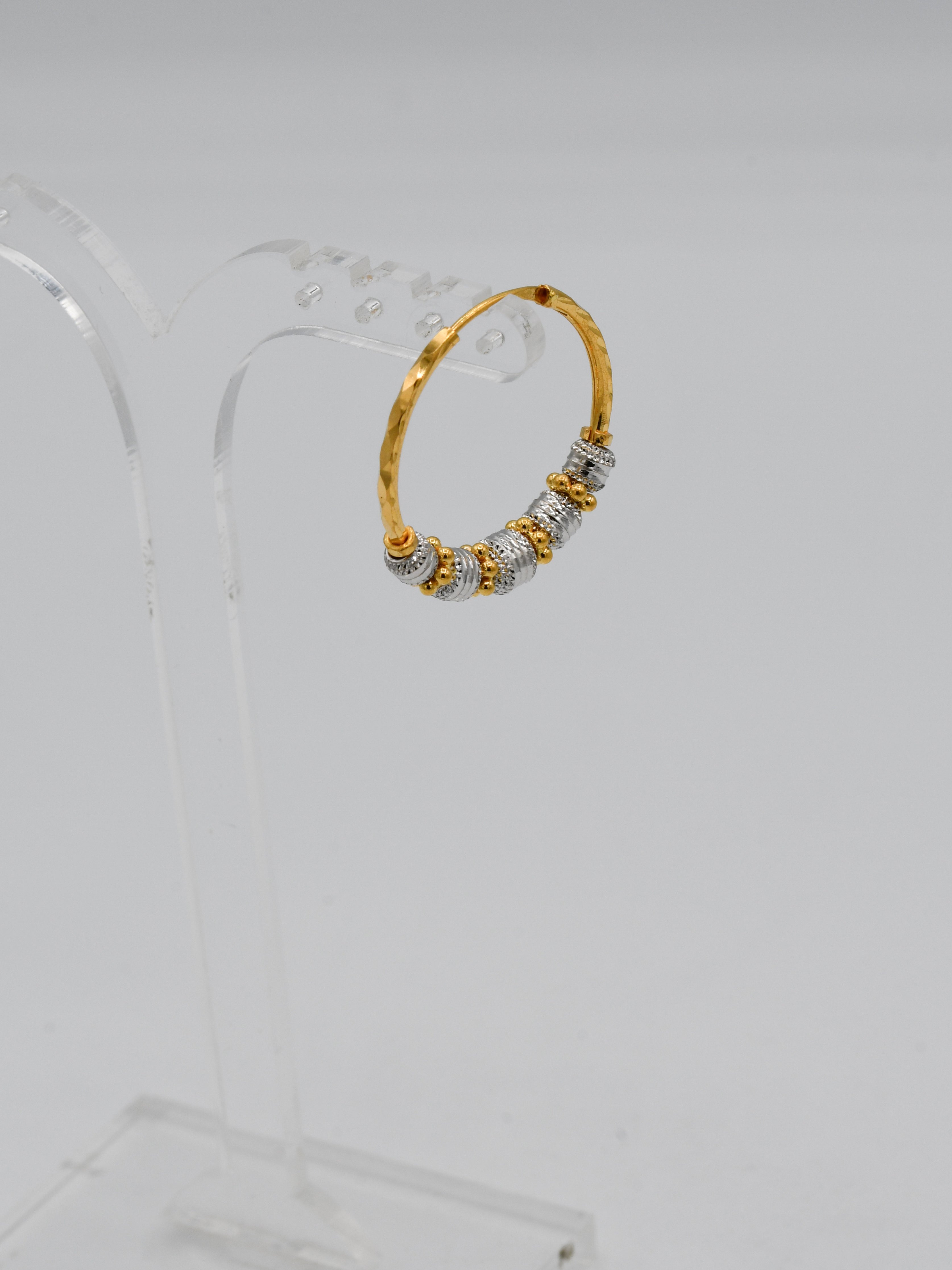 22Ct Gold Two Tone Ball Bali - Roop Darshan