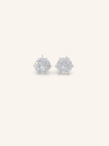 Sterling Silver Round CZ Studs