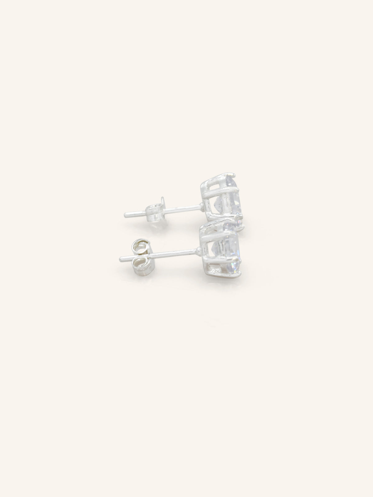 Sterling Silver Round CZ Studs