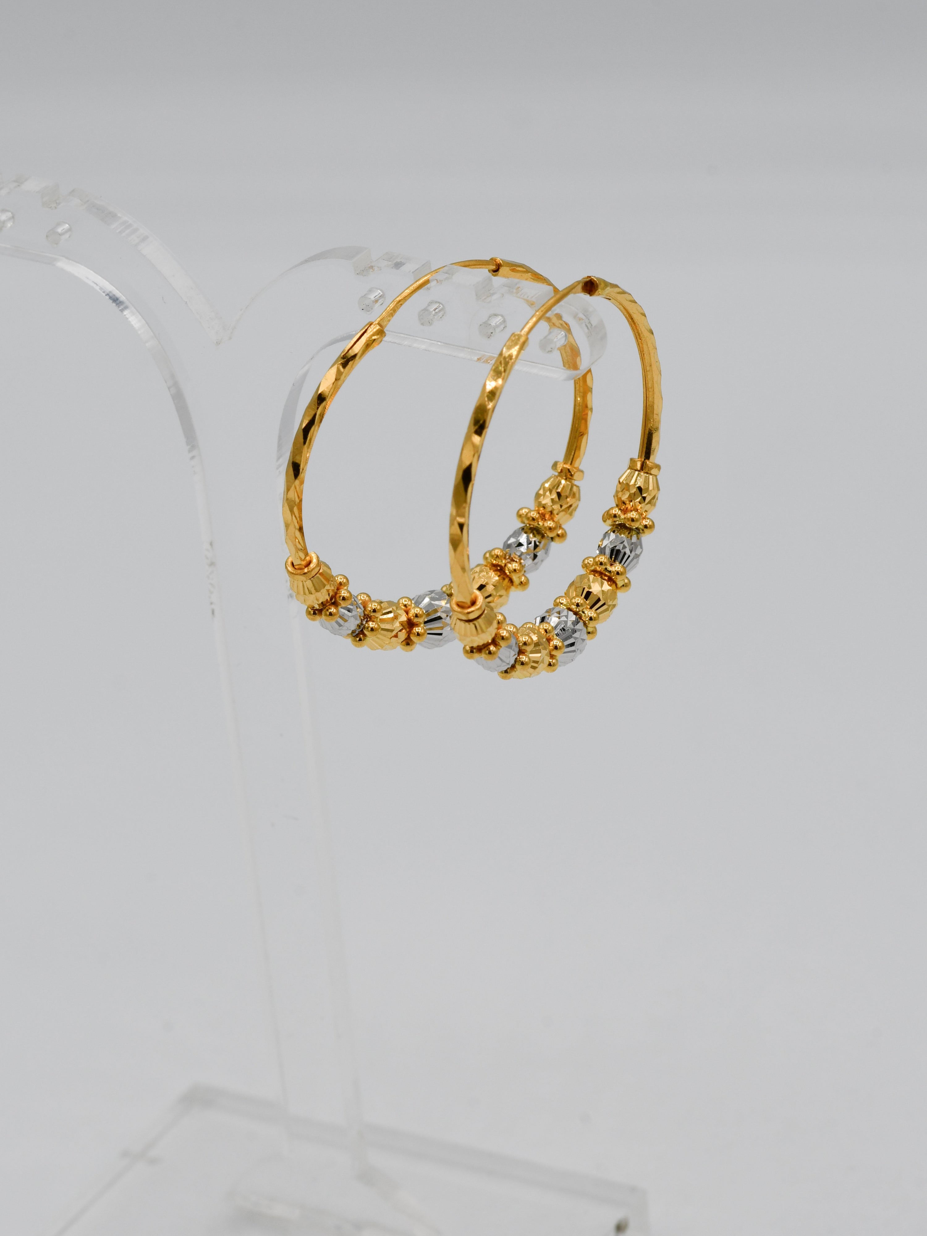 22Ct Gold Two Tone Ball Bali - Roop Darshan