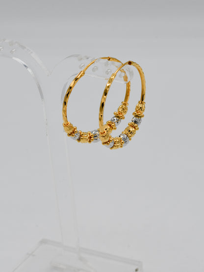 22Ct Gold Two Tone Ball Bali