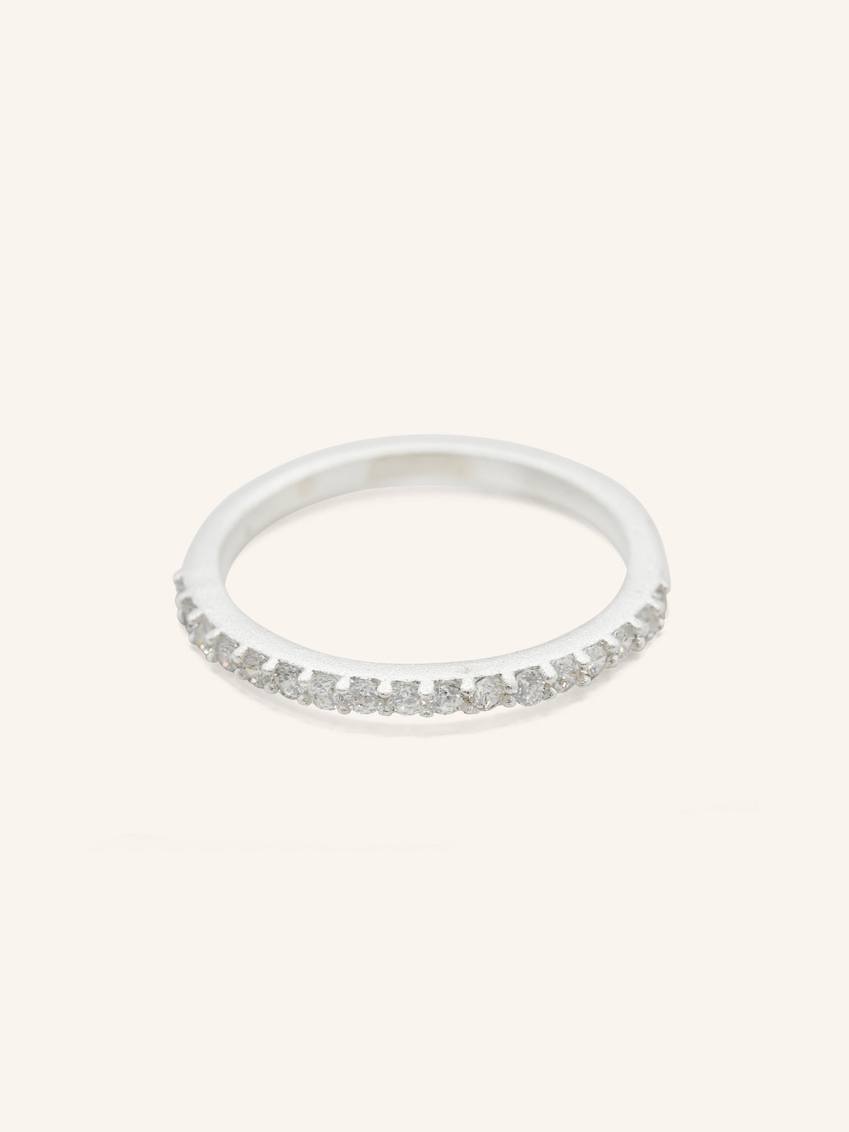 Sterling Silver CZ Eternity Band Ring
