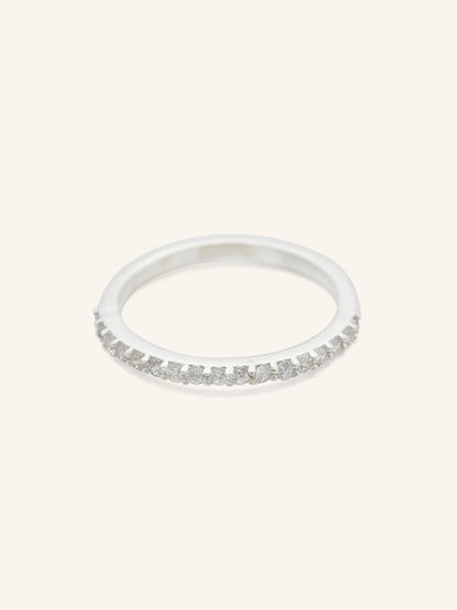 Sterling Silver CZ Eternity Band Ring