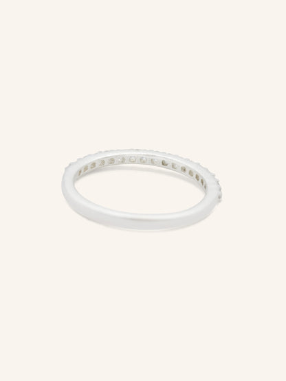 Sterling Silver CZ Eternity Band Ring