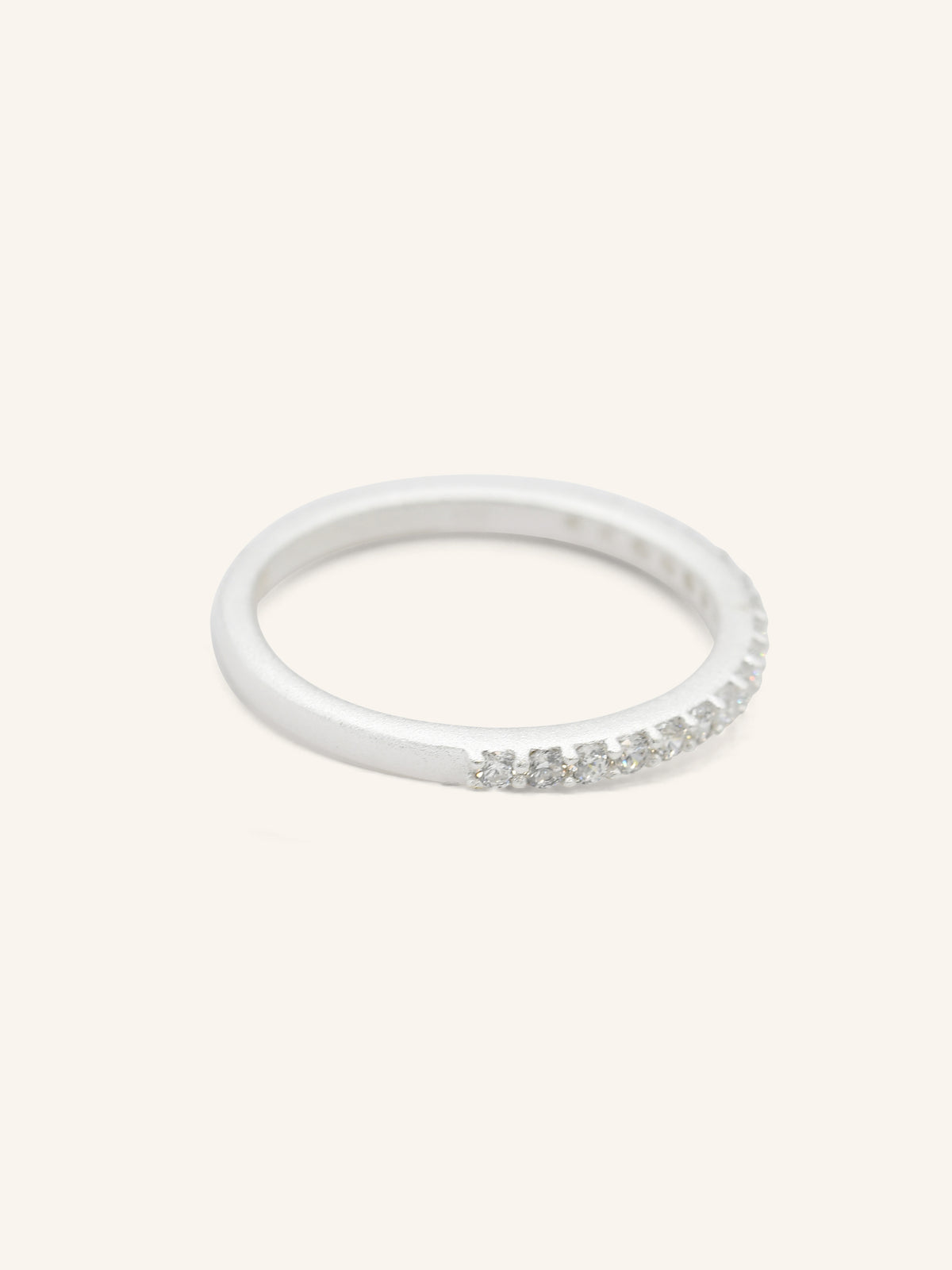 Sterling Silver CZ Eternity Band Ring
