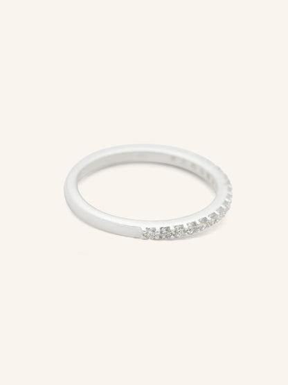 Sterling Silver CZ Eternity Band Ring