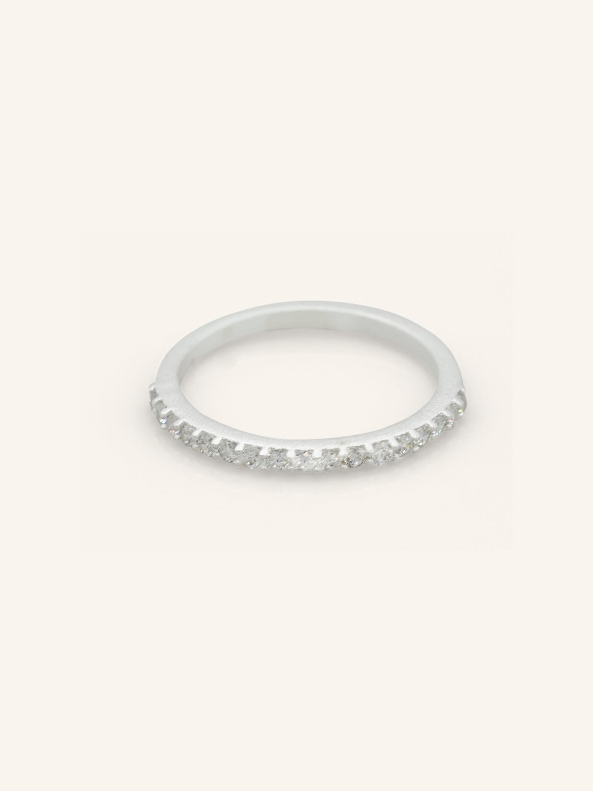 Sterling Silver CZ Eternity Band Ring