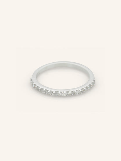 Sterling Silver CZ Eternity Band Ring