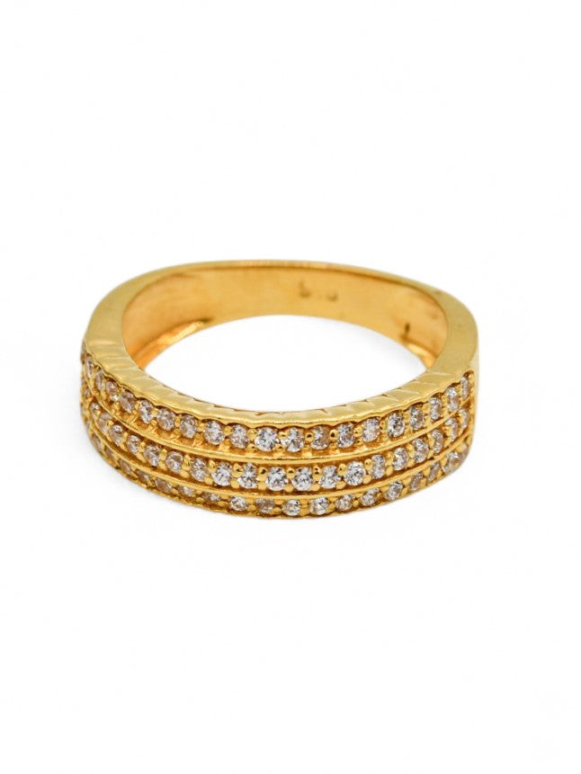 22ct Gold CZ Ladies Ring