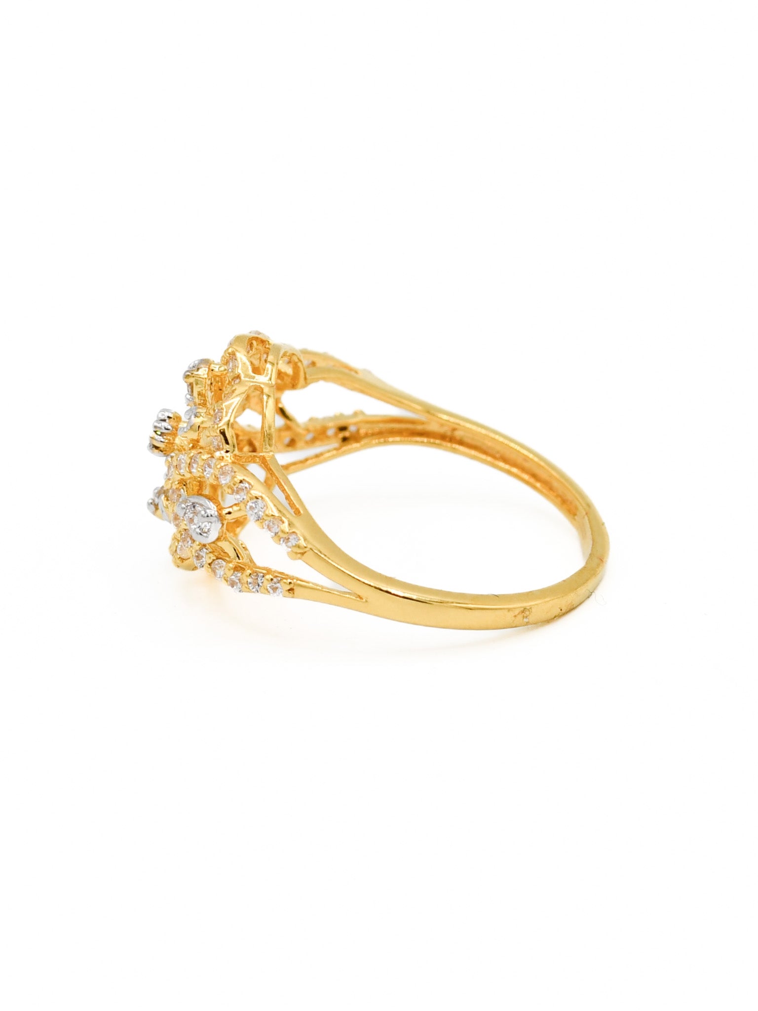 Gold Diamond Ring With Ruby - Manik Chand Jeweller KOLKATA