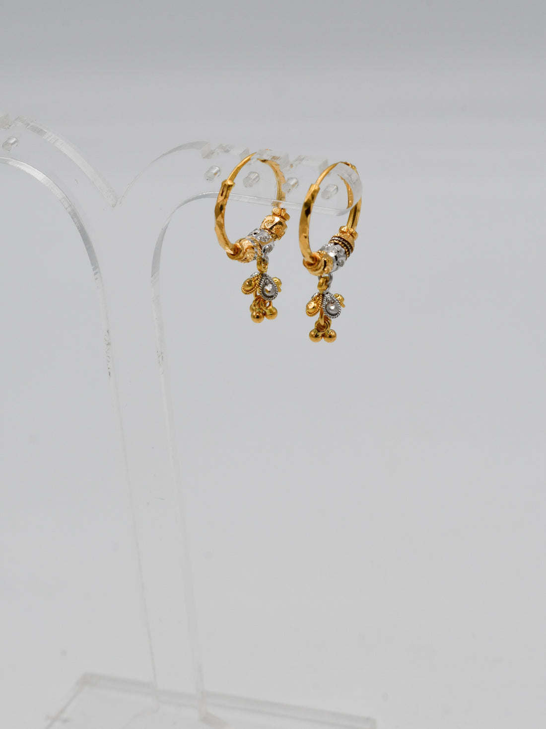 22Ct Gold Two Tone Jhumki Bali