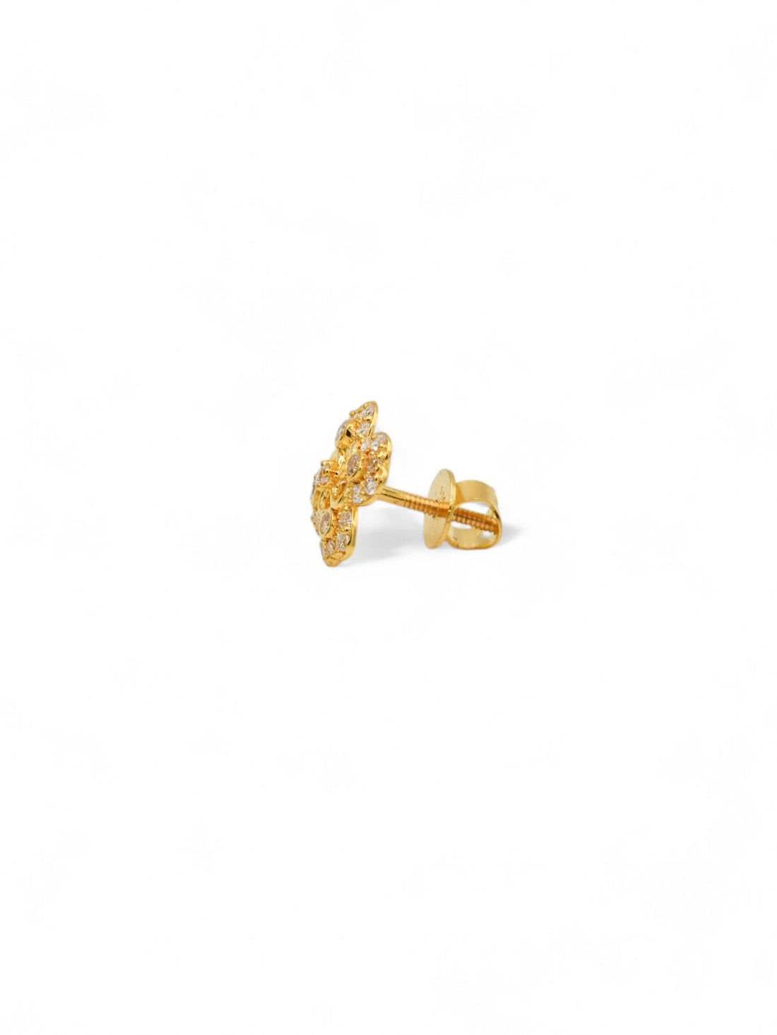 22ct Gold CZ Stud Earrings - Roop Darshan