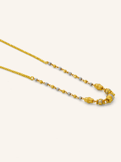 22ct Gold Two Tone Ball Fancy Chain