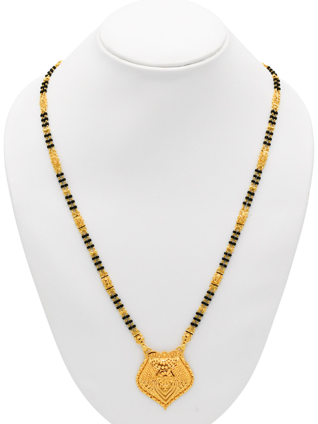 22Ct Gold Two Row Long Mangal Sutra