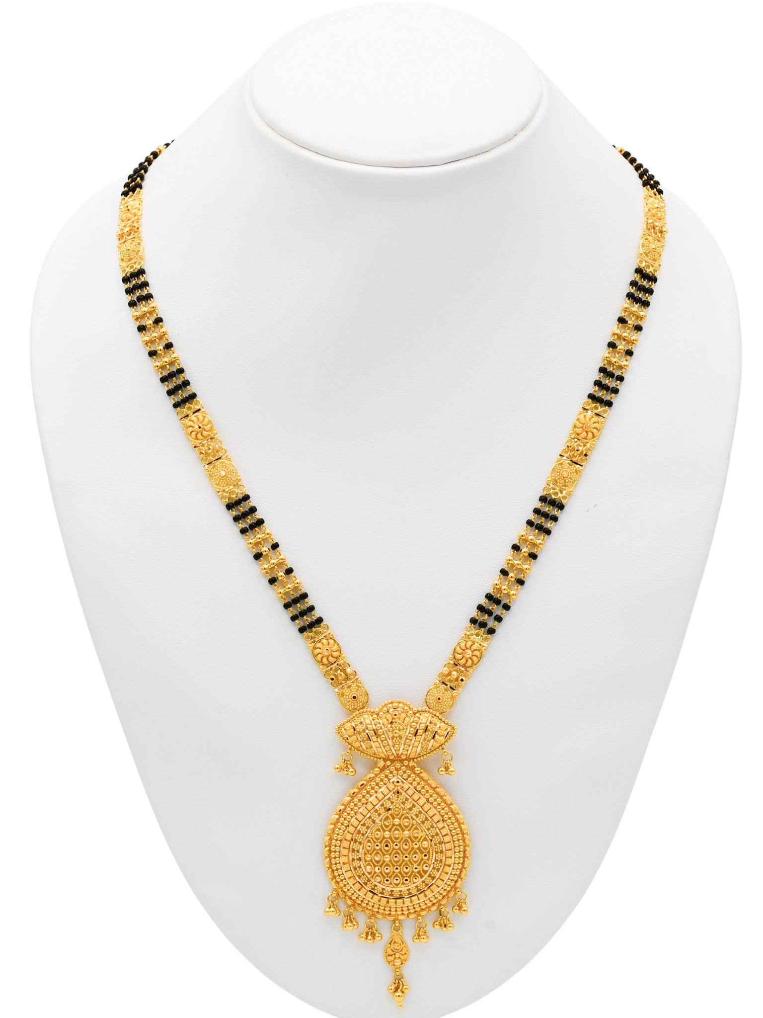 22Ct Gold 3 Row Long Mangal Sutra - Roop Darshan