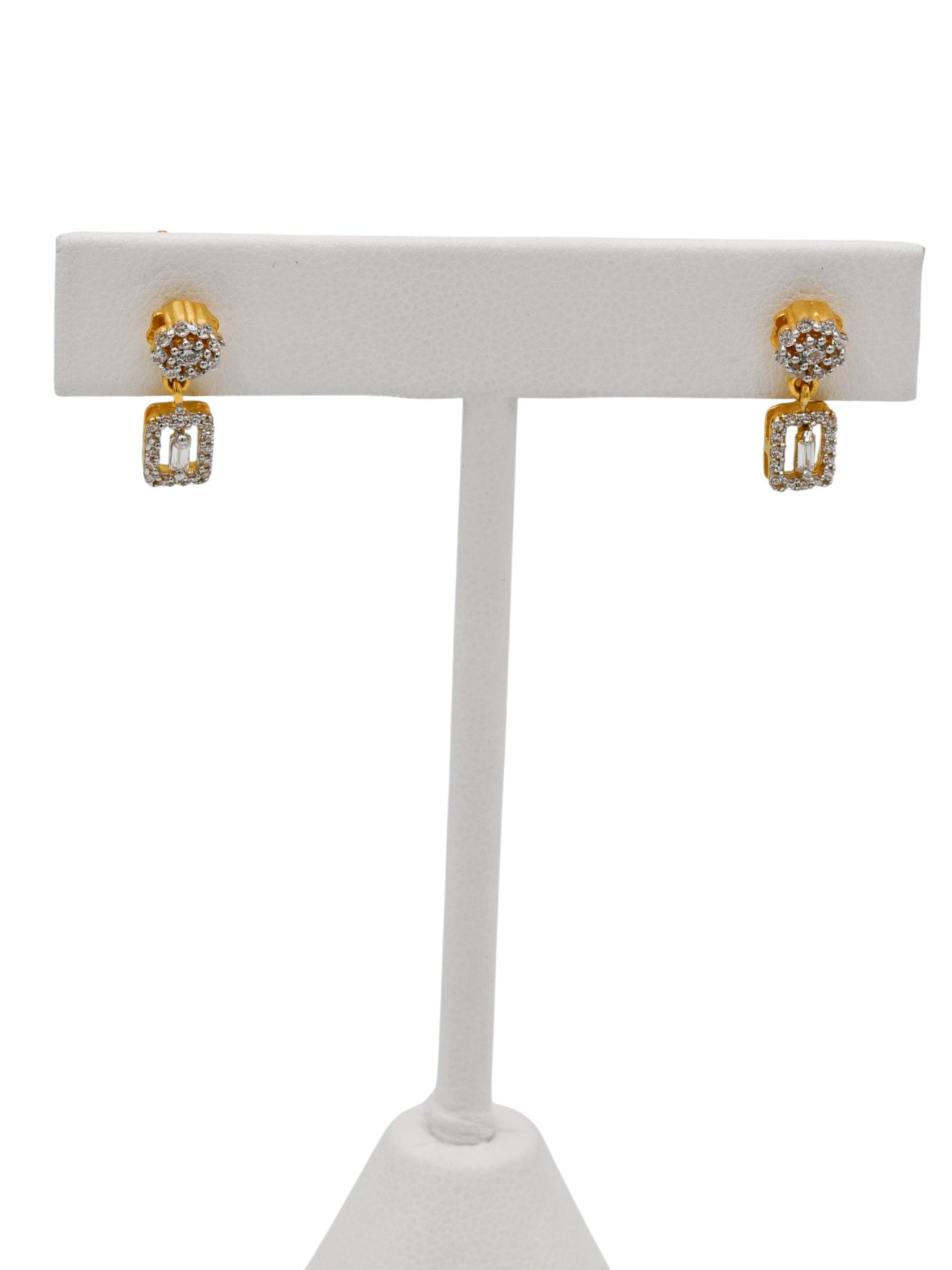 22Ct Gold CZ Mangal Sutra with Earring