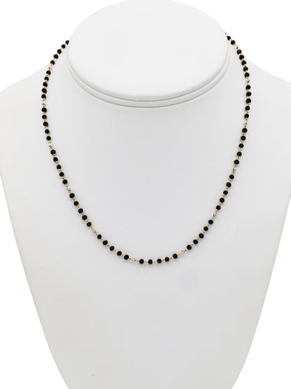 22ct Gold Black Crystal Mangal Sutra