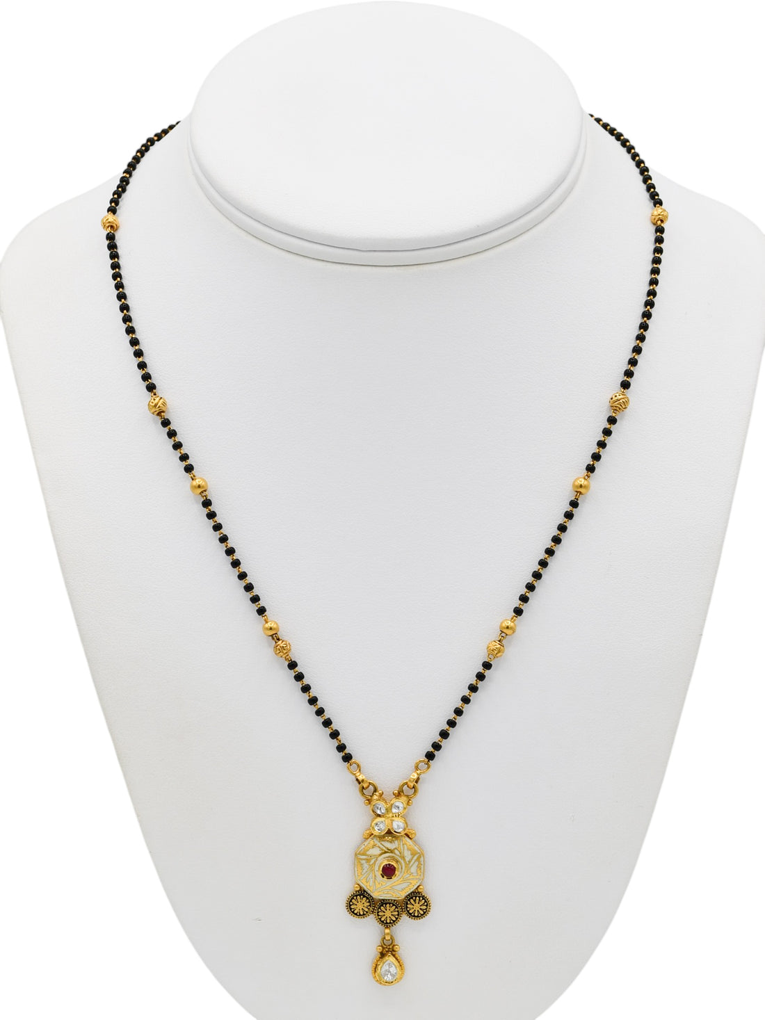 22ct Gold Antique Kundan Ball Mangal Sutra - Roop Darshan