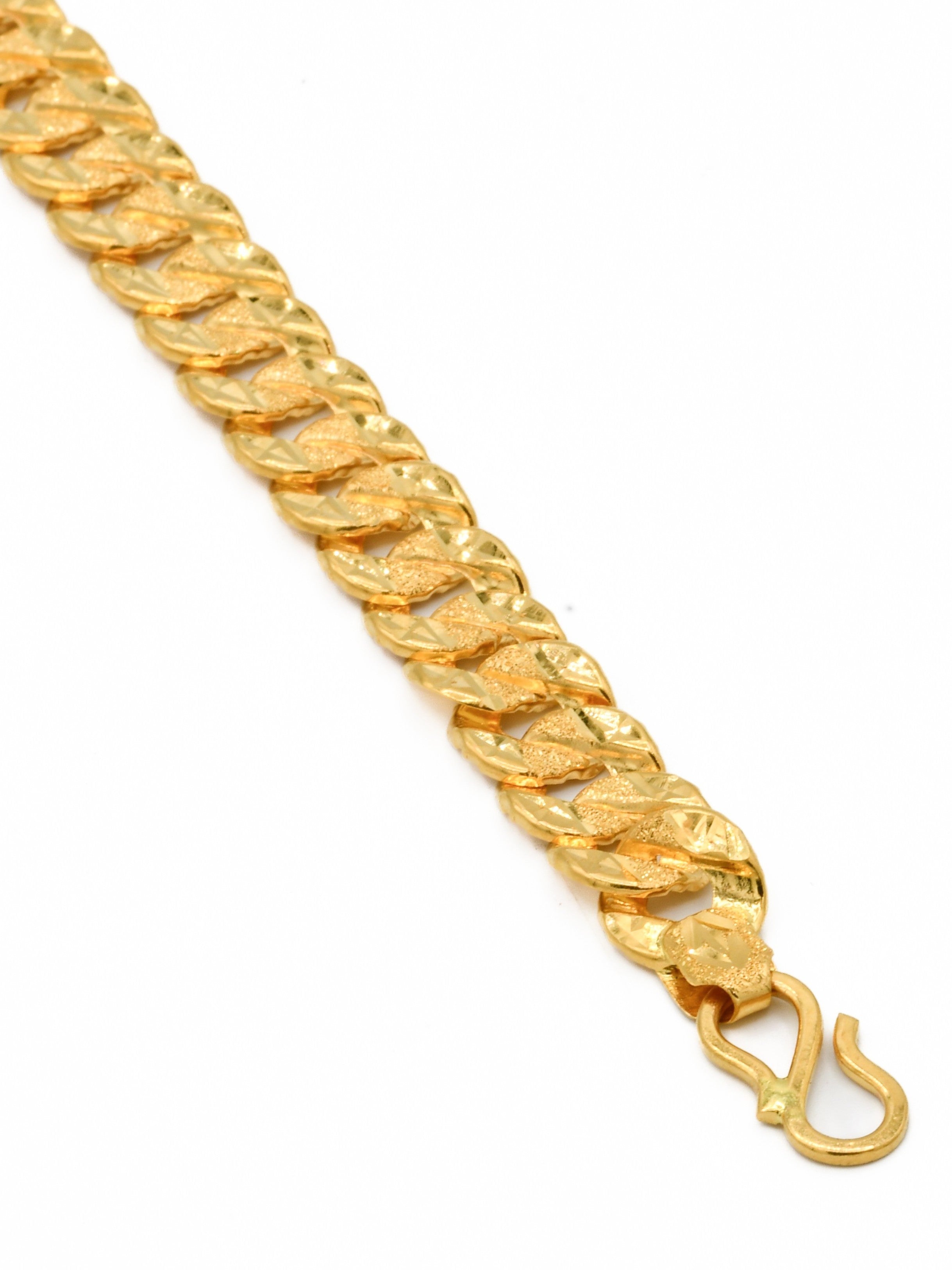 22ct Gold Hollow Mens Bracelet