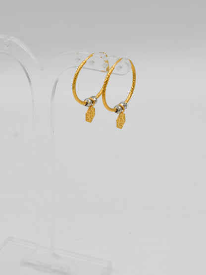 22Ct Gold Two Tone Ball Bali - Roop Darshan