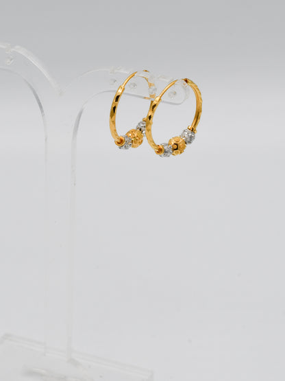 22Ct Gold Two Tone Ball Bali - Roop Darshan