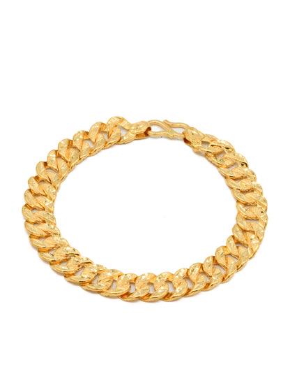 22ct Gold Hollow Mens Bracelet
