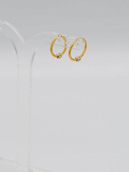 22Ct Gold Two Tone Ball Bali