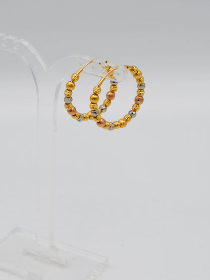 22Ct Gold Rose Gold Two Tone Ball Bali - Roop Darshan