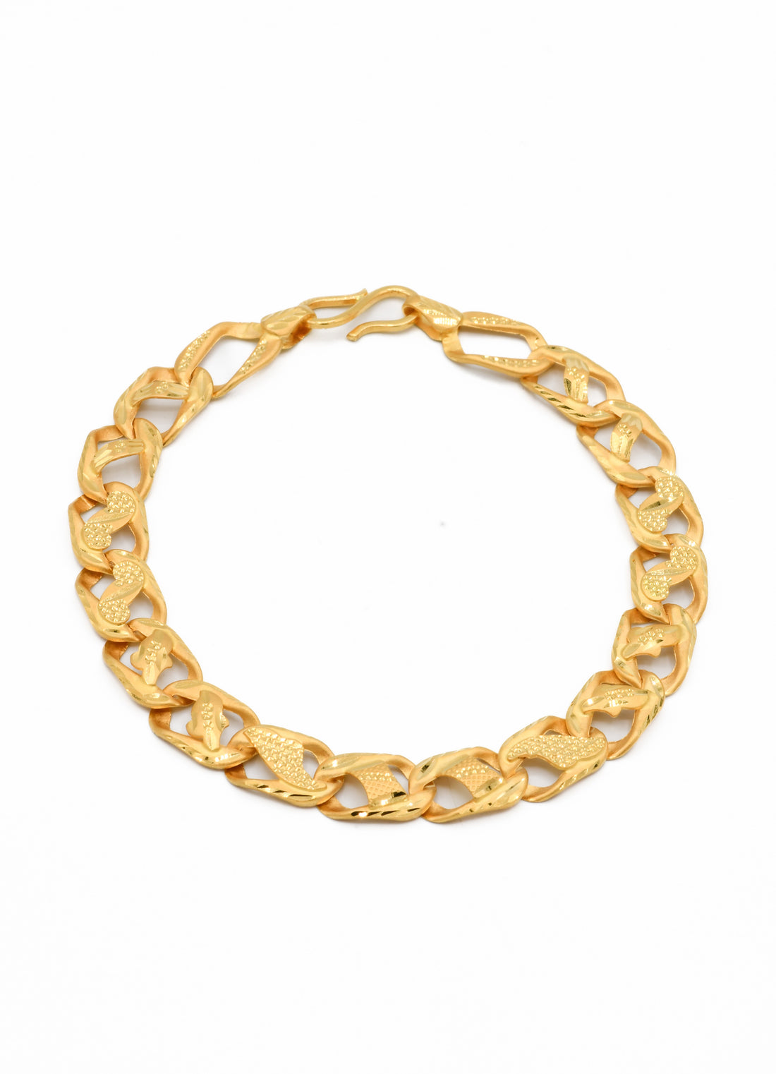 22ct Gold Hollow Mens Bracelet