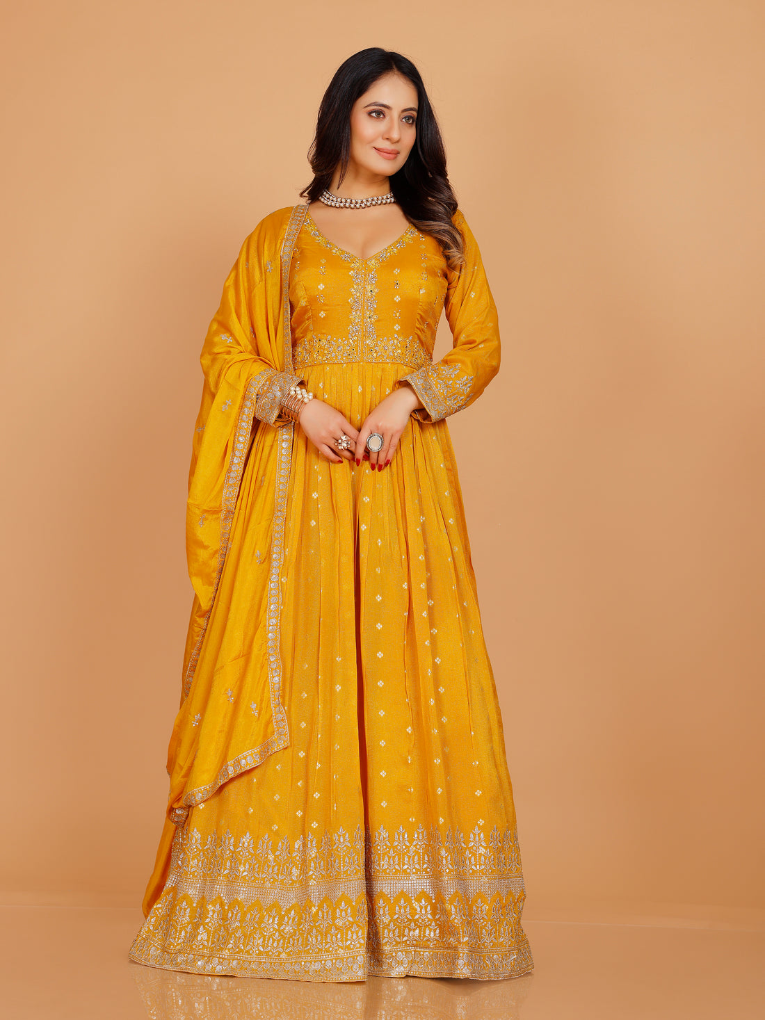 Tanisha Gown With Dupatta - Roop Darshan