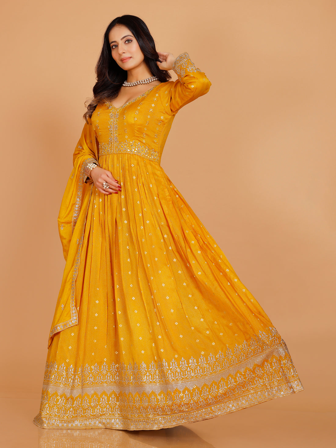 Tanisha Gown With Dupatta - Roop Darshan