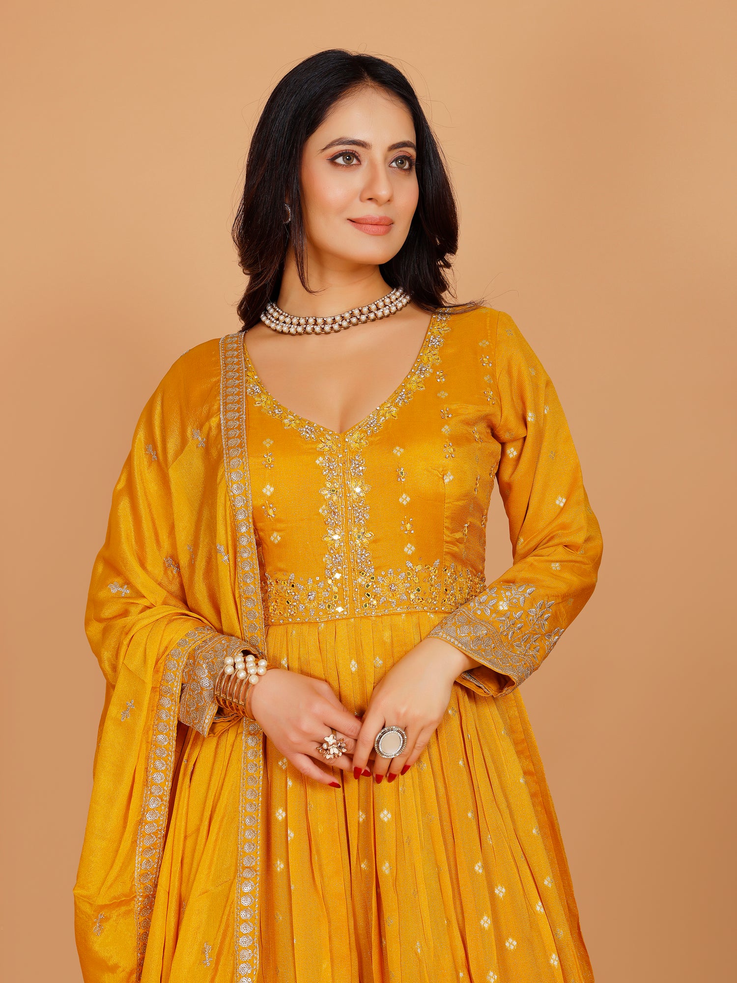 Tanisha Gown With Dupatta - Roop Darshan