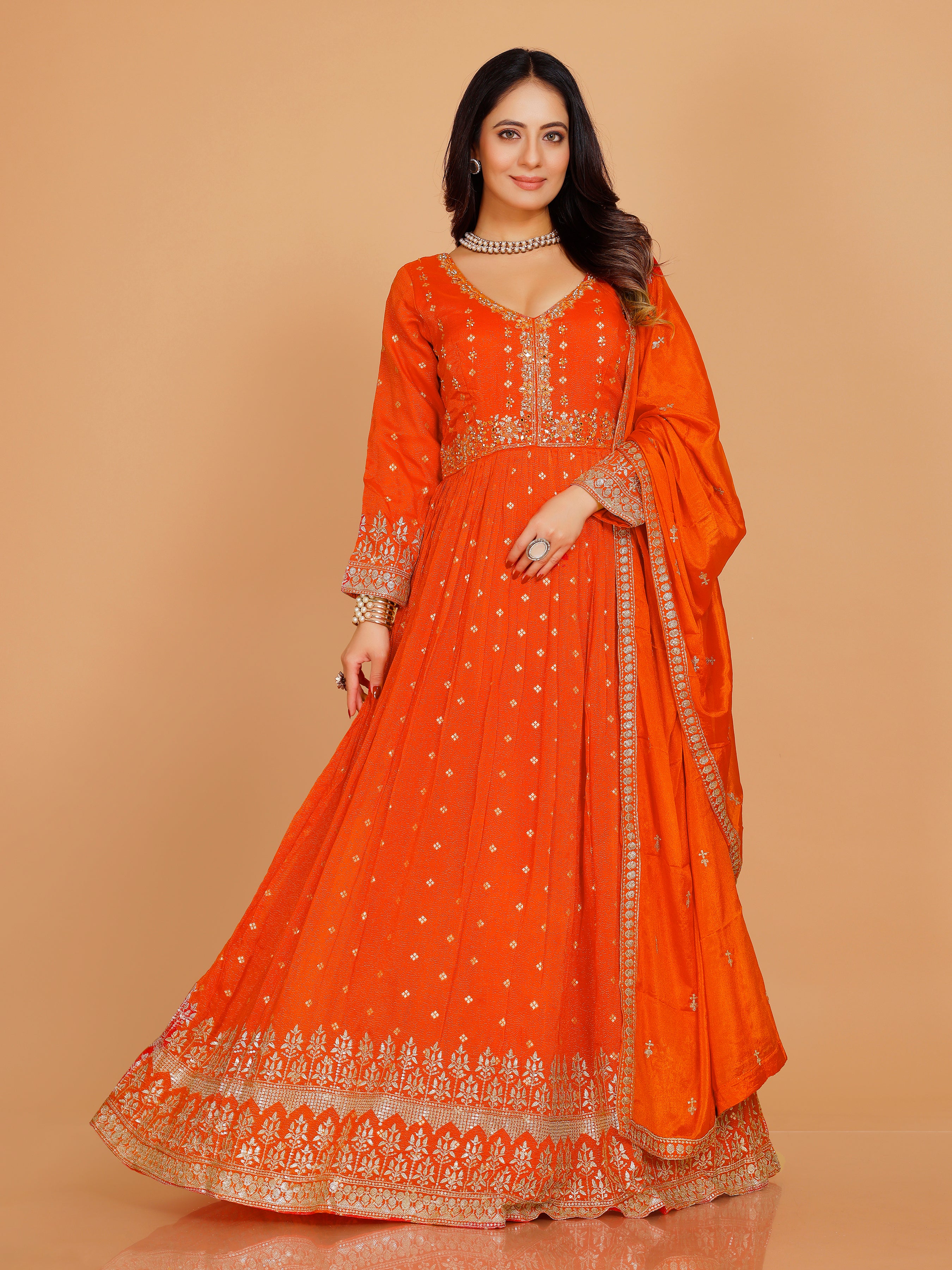 Tanisha Gown With Dupatta - Roop Darshan