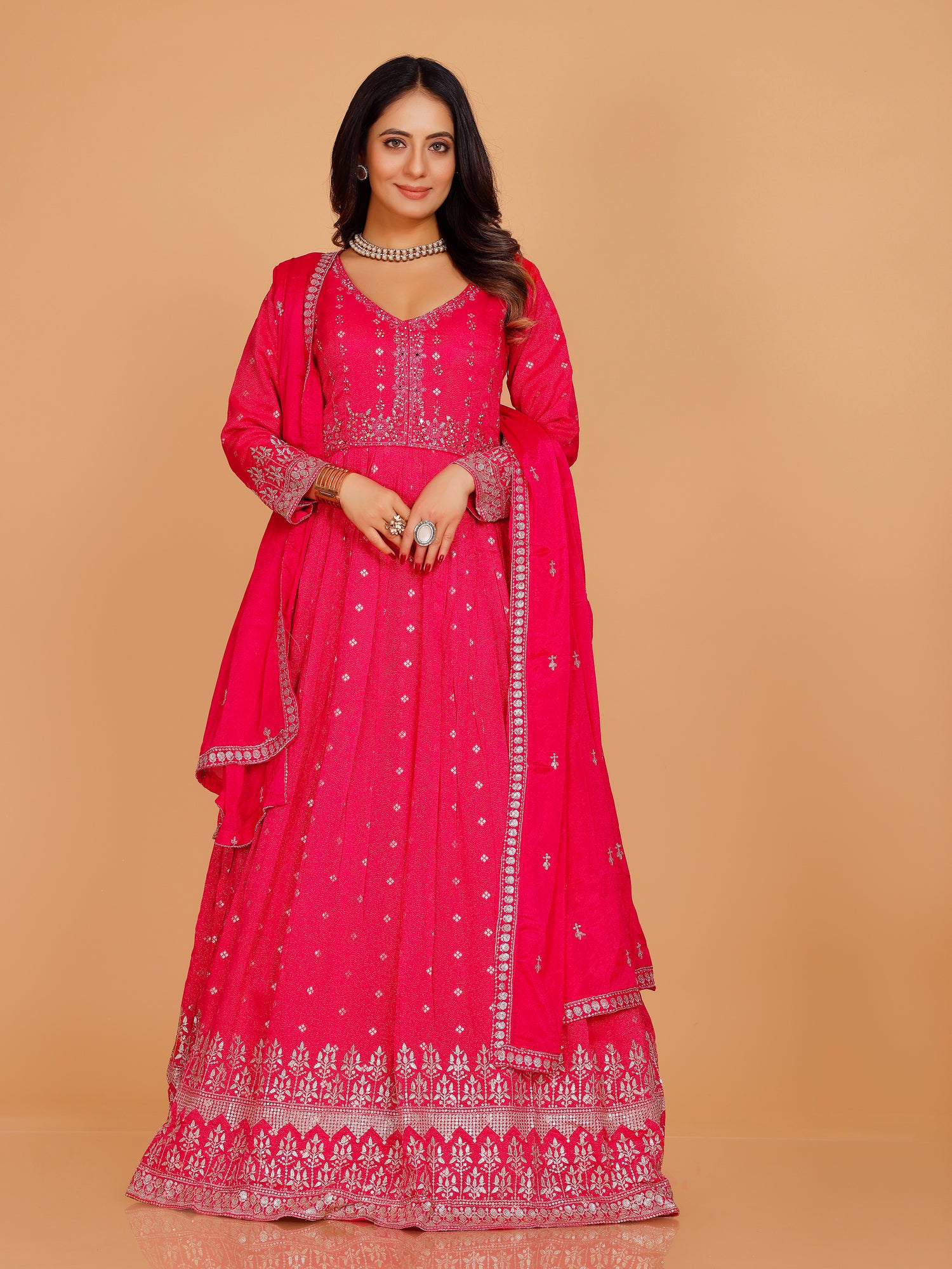Tanisha Gown With Dupatta - Roop Darshan