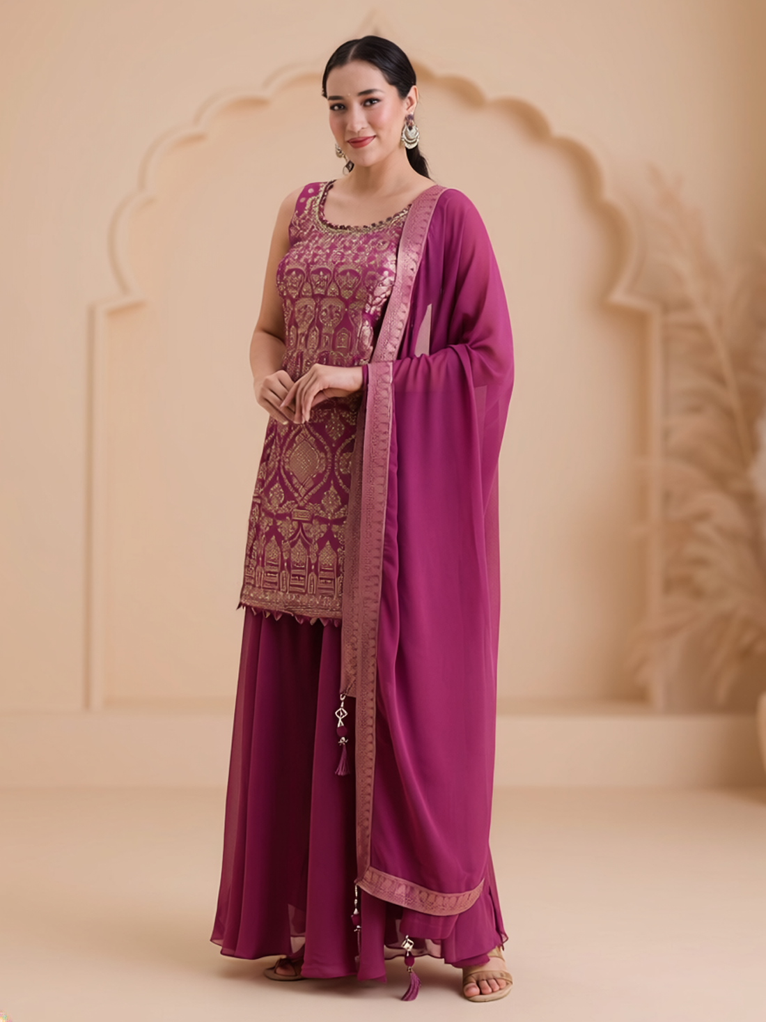 Umangi Silk Palazzo Suit