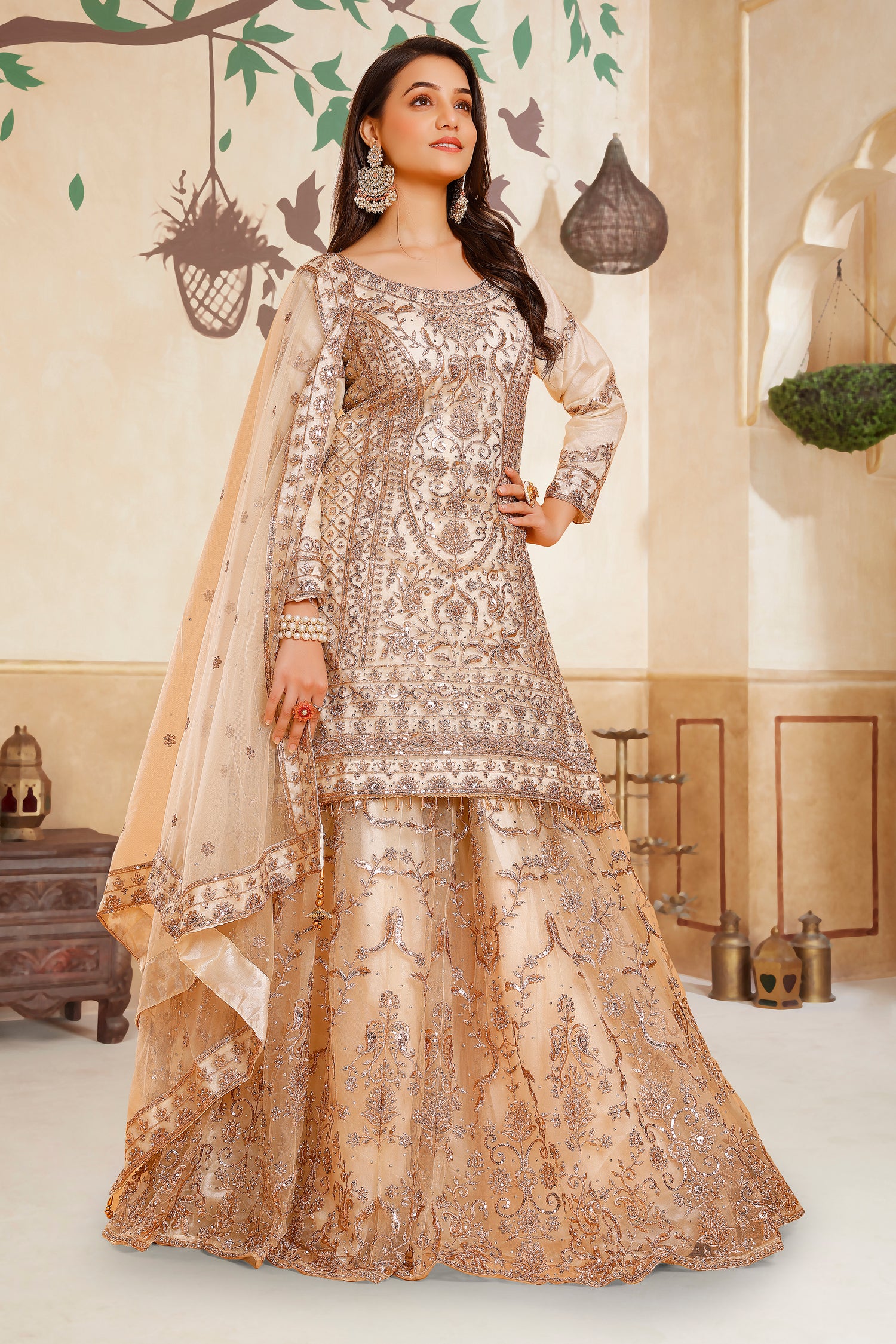 Zakia Long Top Lehenga