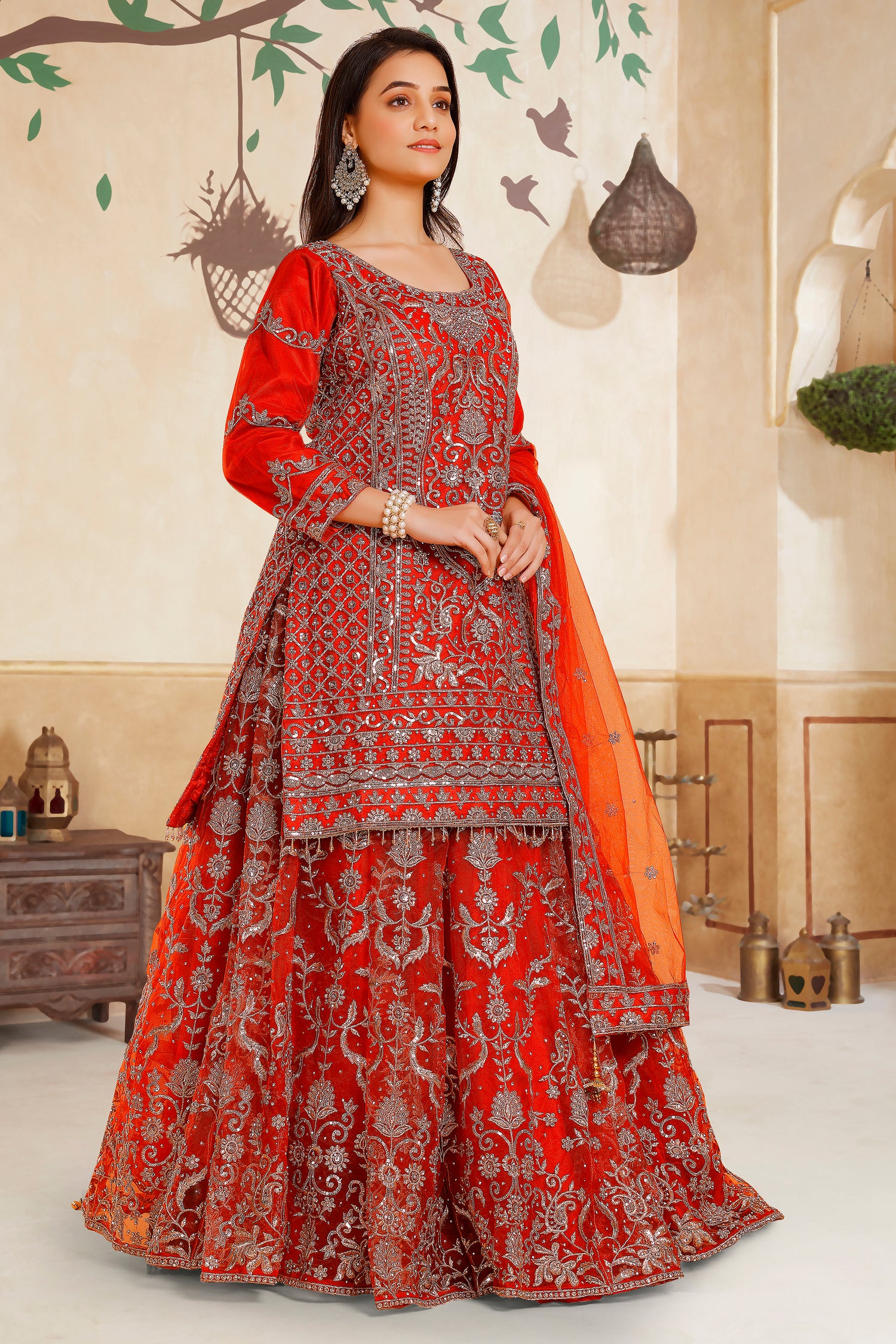 Zakia Long Top Lehenga