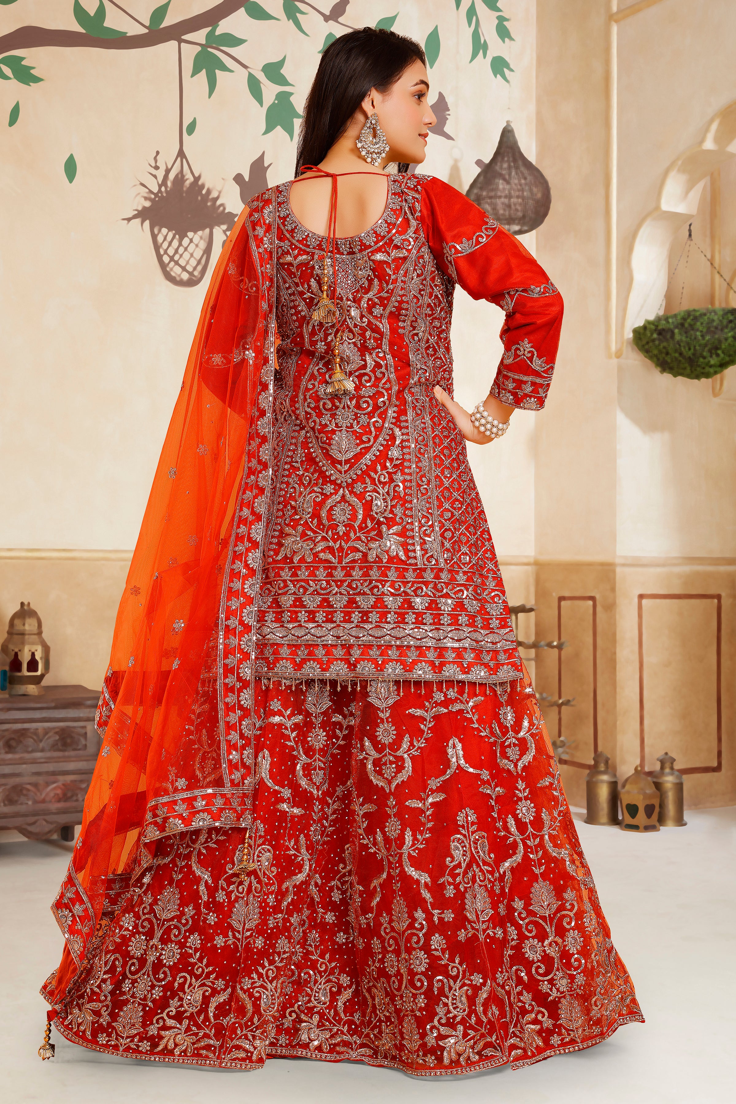 Zakia Long Top Lehenga - Roop Darshan