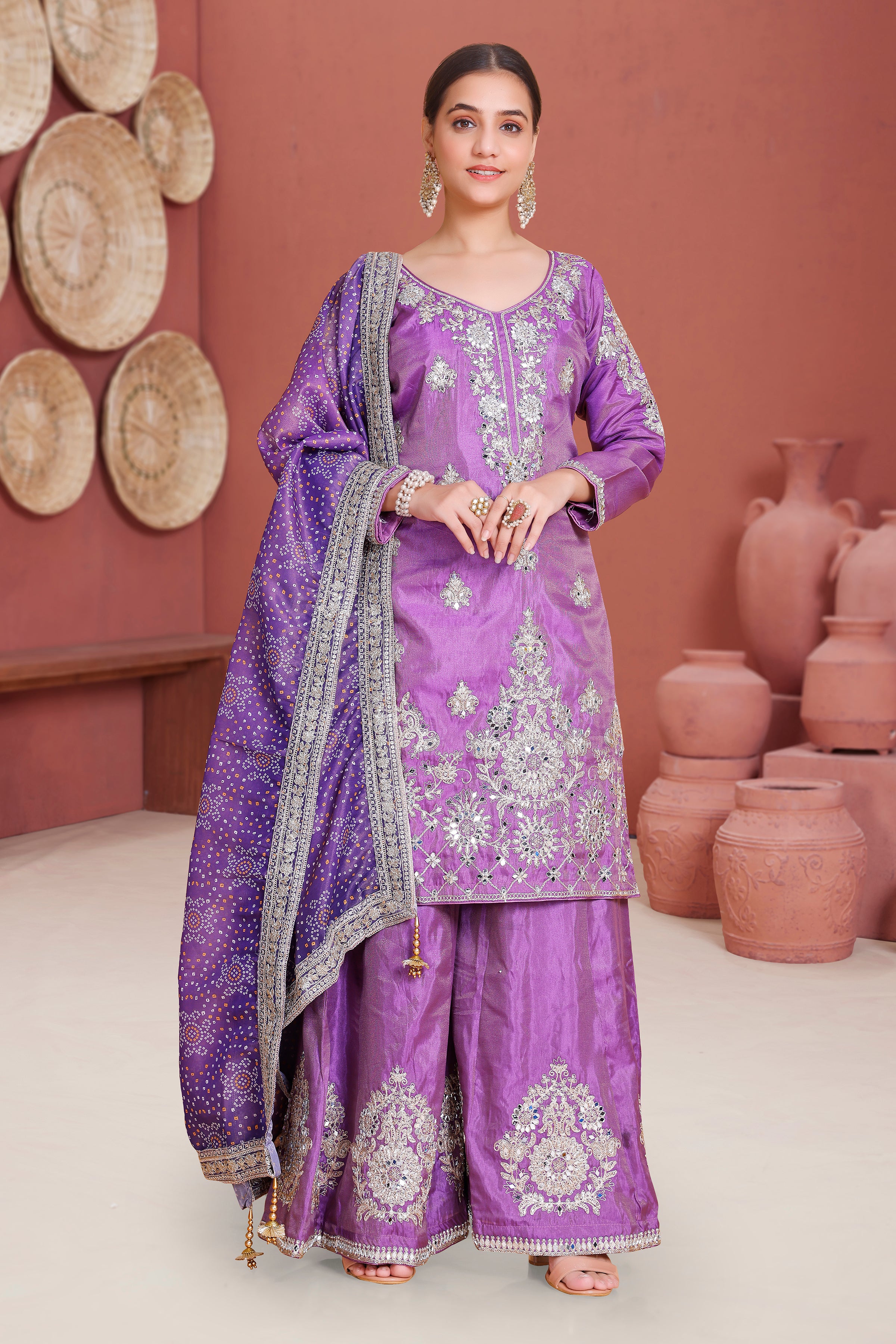 Vina Palazzo Suit - Roop Darshan