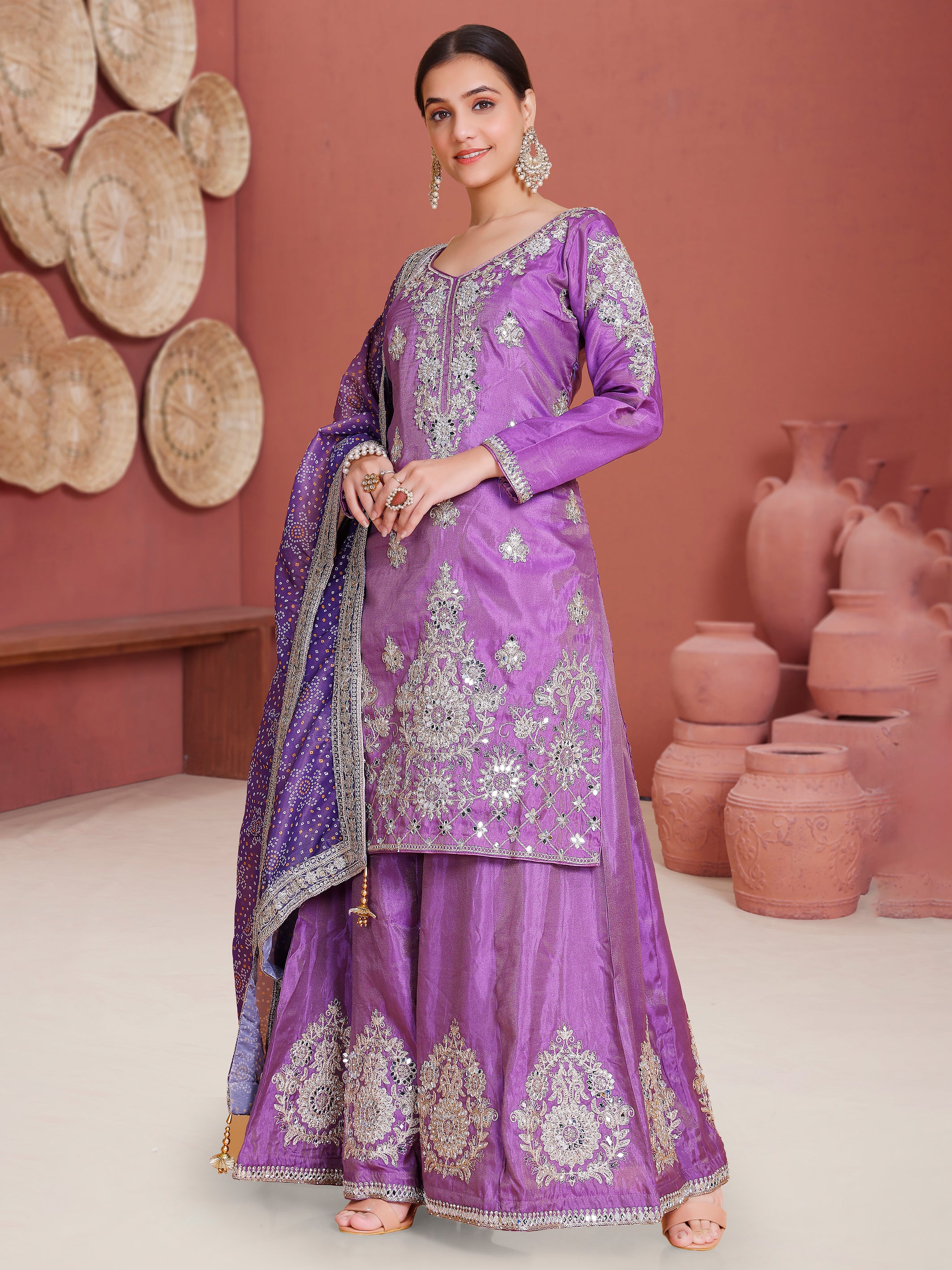 Vina Palazzo Suit - Roop Darshan