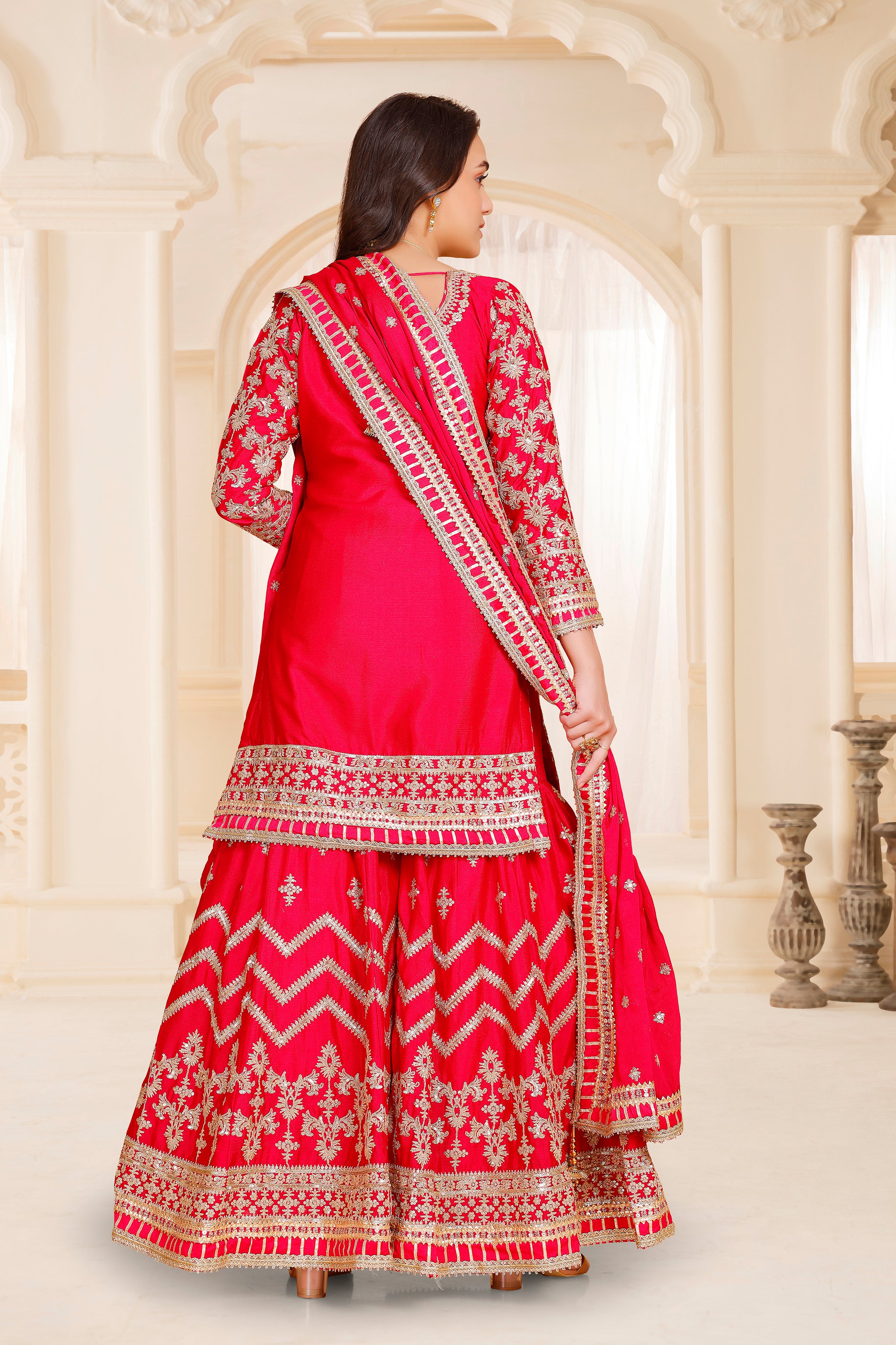 Nisha Sharara Suit - Roop Darshan