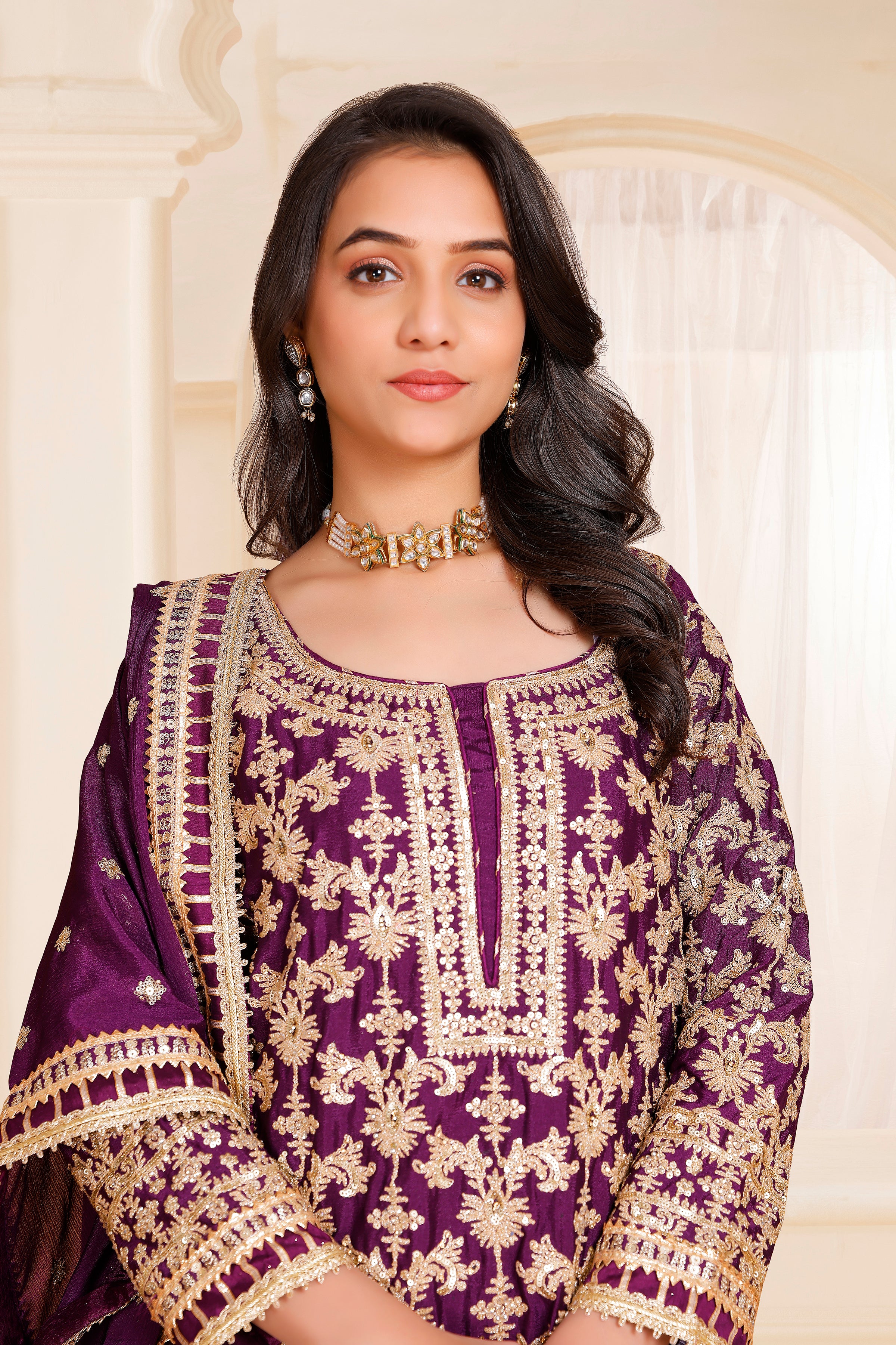 Nisha Sharara Suit - Roop Darshan