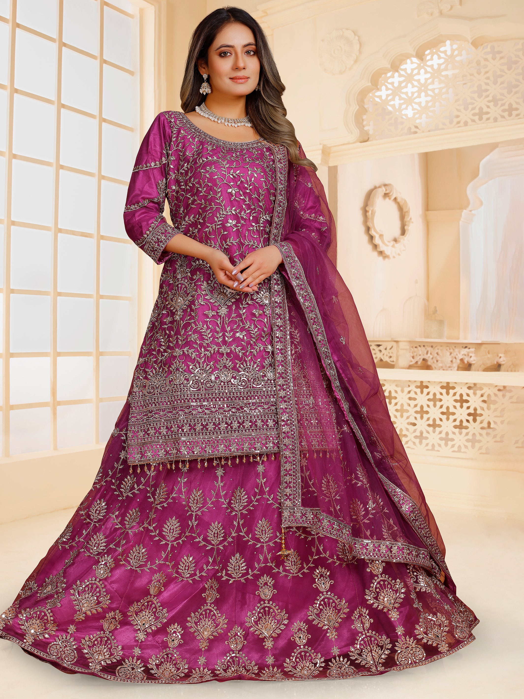Sarina Long Top Lehenga - Roop Darshan