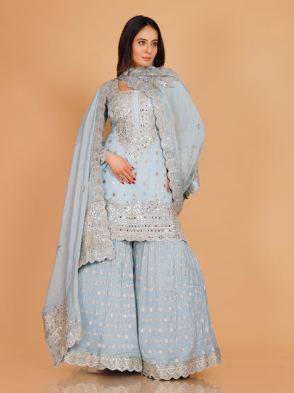 Tanisha Palazzo Suit - Roop Darshan